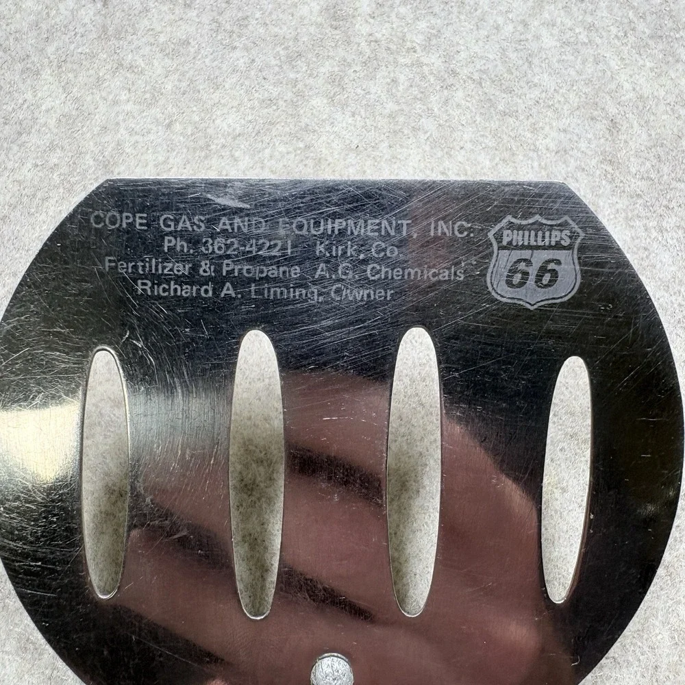 Warco Phillips 66 Slotted Spatula Turner, Stainless Steel & Wood Handle 9